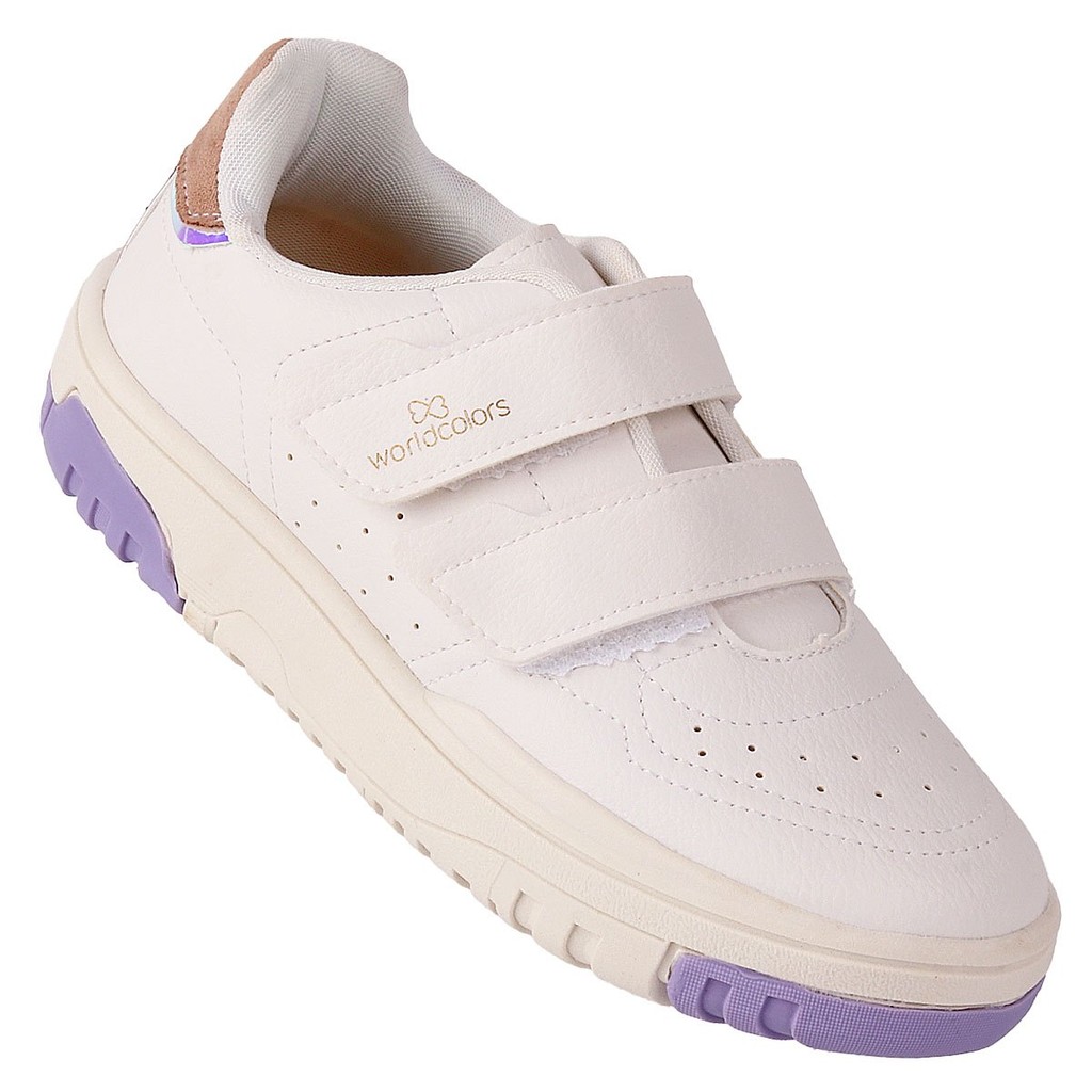 Tênis Infantil Feminino Worldcolors Fly - Branco em Oferta na Shopee