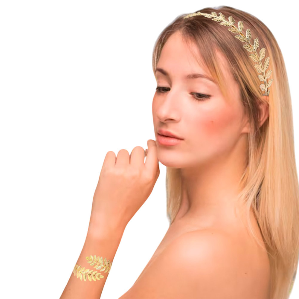 Kit Fantasia Deusa Grega Rainha da Grécia Ramo De Ouro Deus Grego Romano Festa Medieval Acessório Cosplay Traje de Época