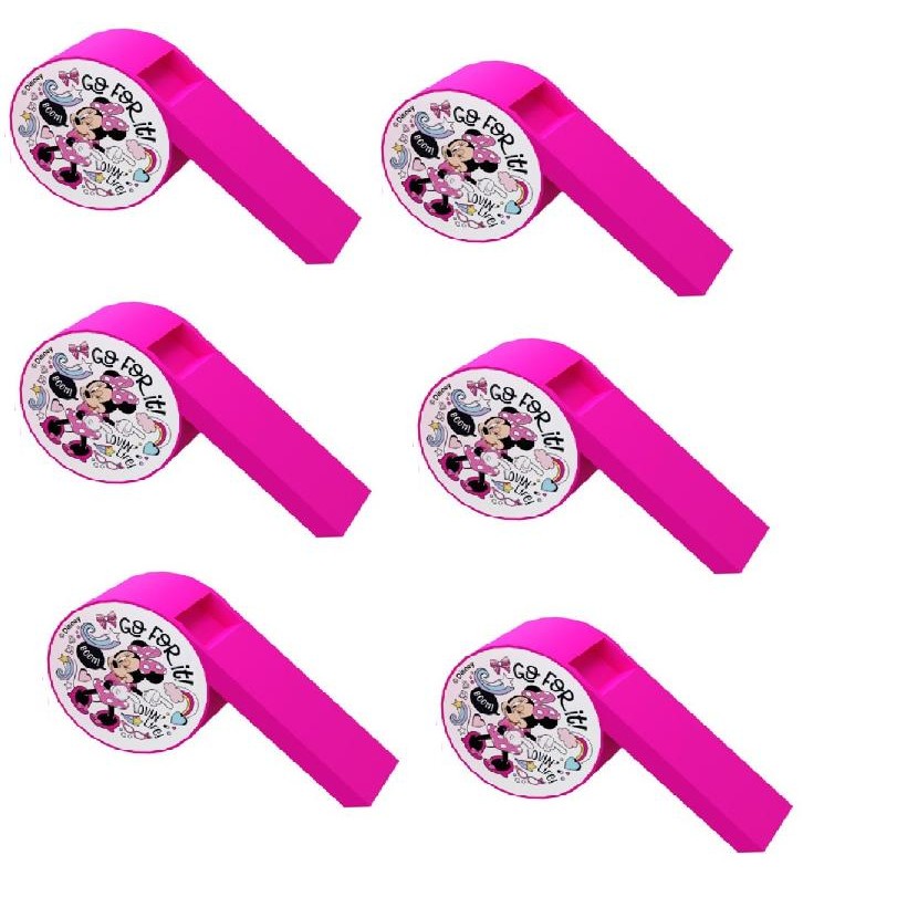 Apito Minnie C/6 Pçs Para Lembrancinhas Brasilflex