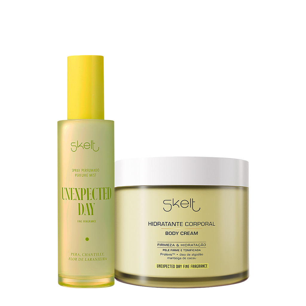 Kit Skelt Unexpected Day Hidratante Corporal e Perfume Mist (2 produtos) em Oferta na Shopee