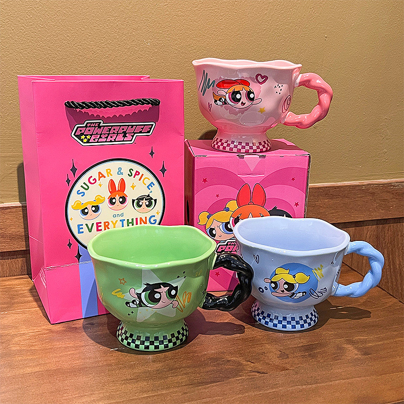 Caneca As Meninas Superpoderosas De Cerâmica Bonita Com Caixa Colorida Para Café Chá Leite...