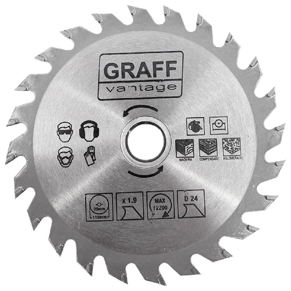 Serra Circular C/ Pastilha de Metal Duro P/ Madeira 4.3/8''x24D (579,0001) - Graff Vantage