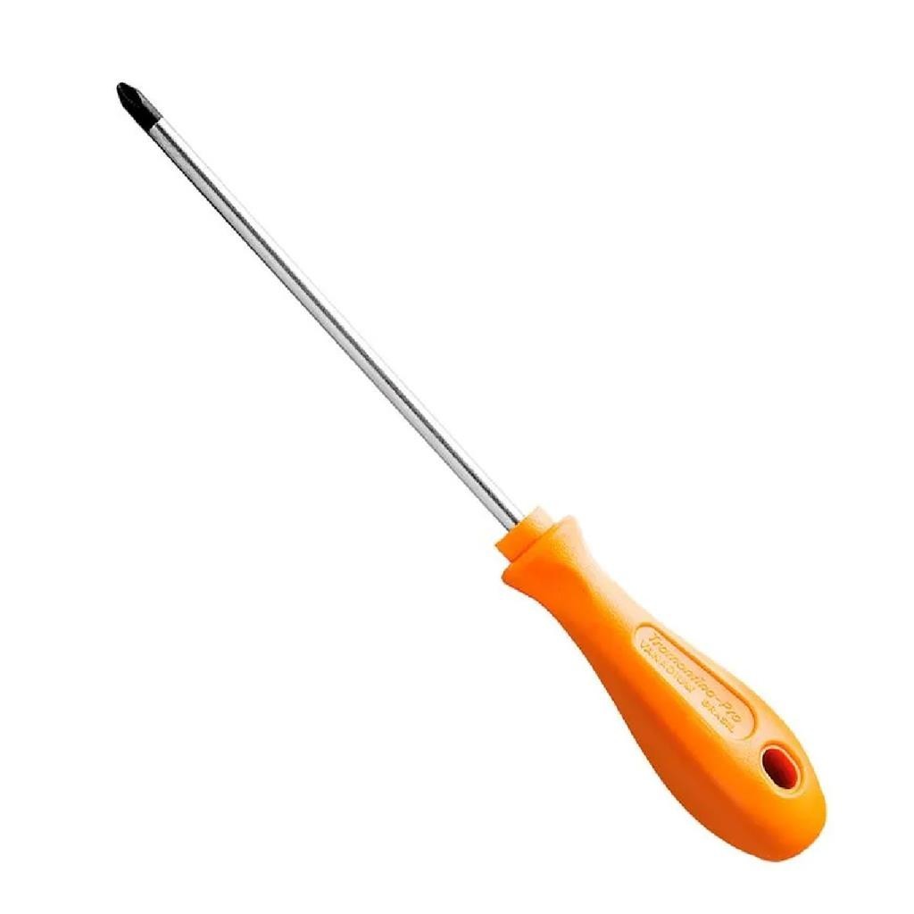 Chave Fenda Ponta Cruzada Philips Ph00 1/8x5 Polegadas 3x125Mm Cabo Twister Laranja Magnetizada Tramontina em Oferta na Shopee