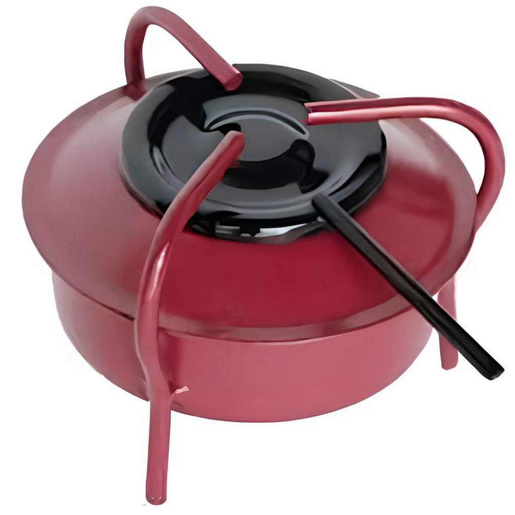 Fogareiro Espiriteira Esmaltado Portátil à Álcool Camping