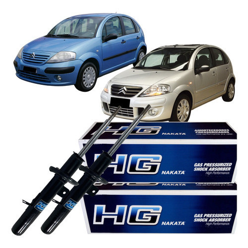 Par Amortecedor Dianteiro Nakata Citroen C3 2003 a 2012