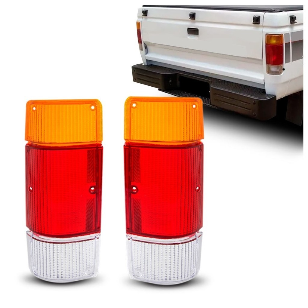 Lente Lanterna Traseira D20/A20/C20 1985 a 1996 Tricolor em Oferta na Shopee