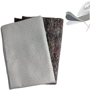 Kit Manta 1,40x40cm + Forro Termico 1,45x50cm De Tabua De Passar Roupa Cor Cinza Forro Com Cordão em Oferta na Shopee