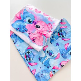 Pijama Baby Doll Manga Curta  Stitch Angel (aquarela) em Oferta na Shopee