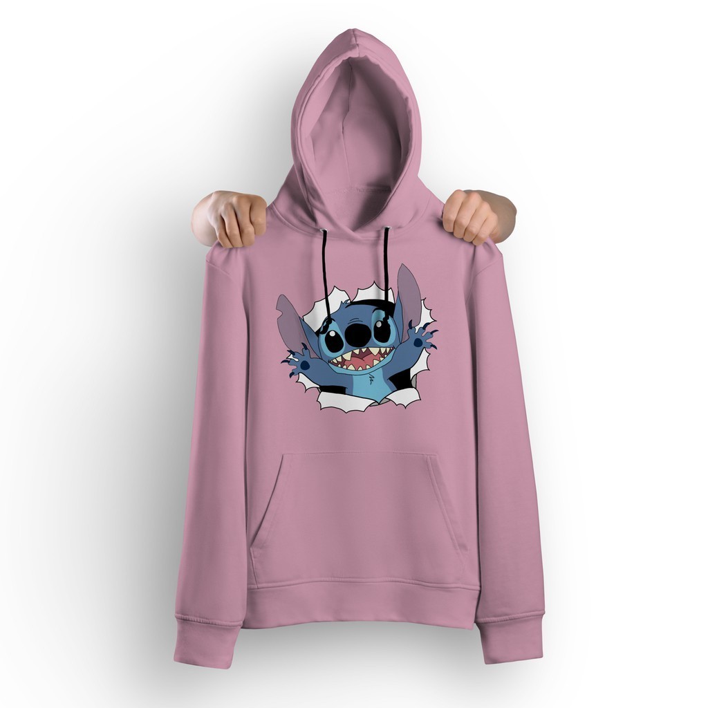 Blusa Moletom Lilo E Stich Careta Desenho Animado Feminino em Algodão