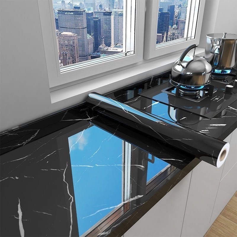 Papel Adesivo Para Cozinha Marmore Brilhante 5 Metros (entrega em 24 horas) em Oferta na Shopee