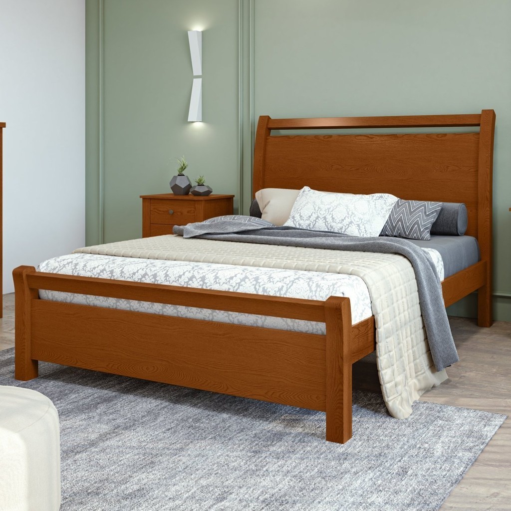 Cama de Casal Mdf/mdp 119x209cm Reali Frassino - Home & Living