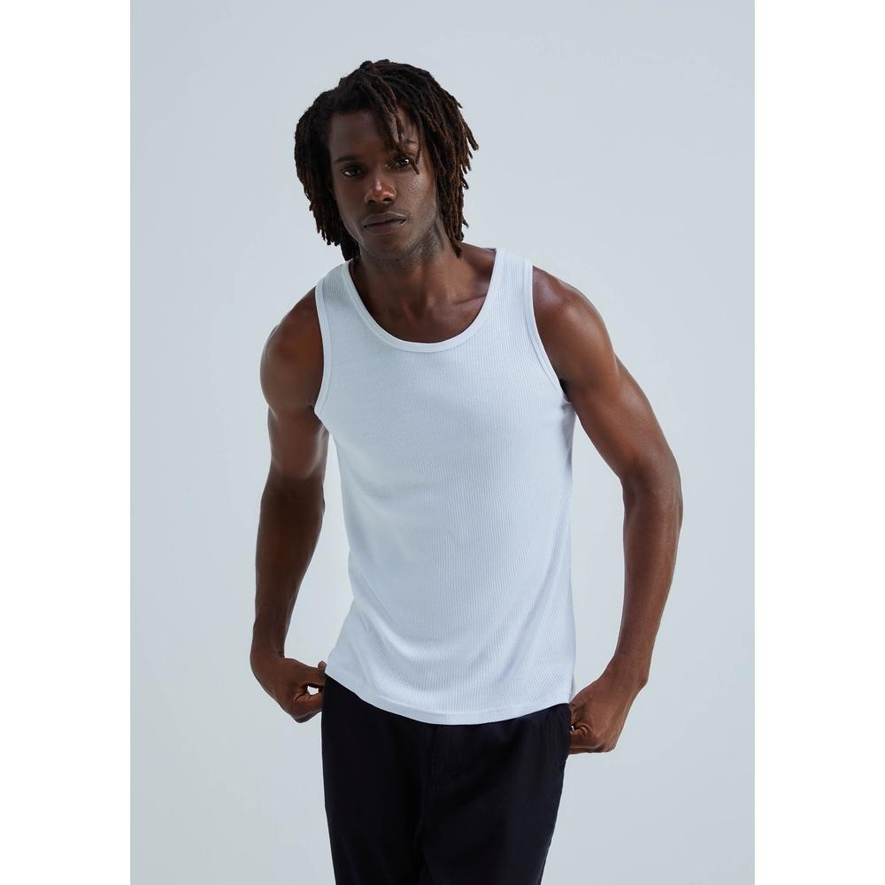 Regata Básica Masculina Slim Em Ribana Canelada Hering - Men Clothes