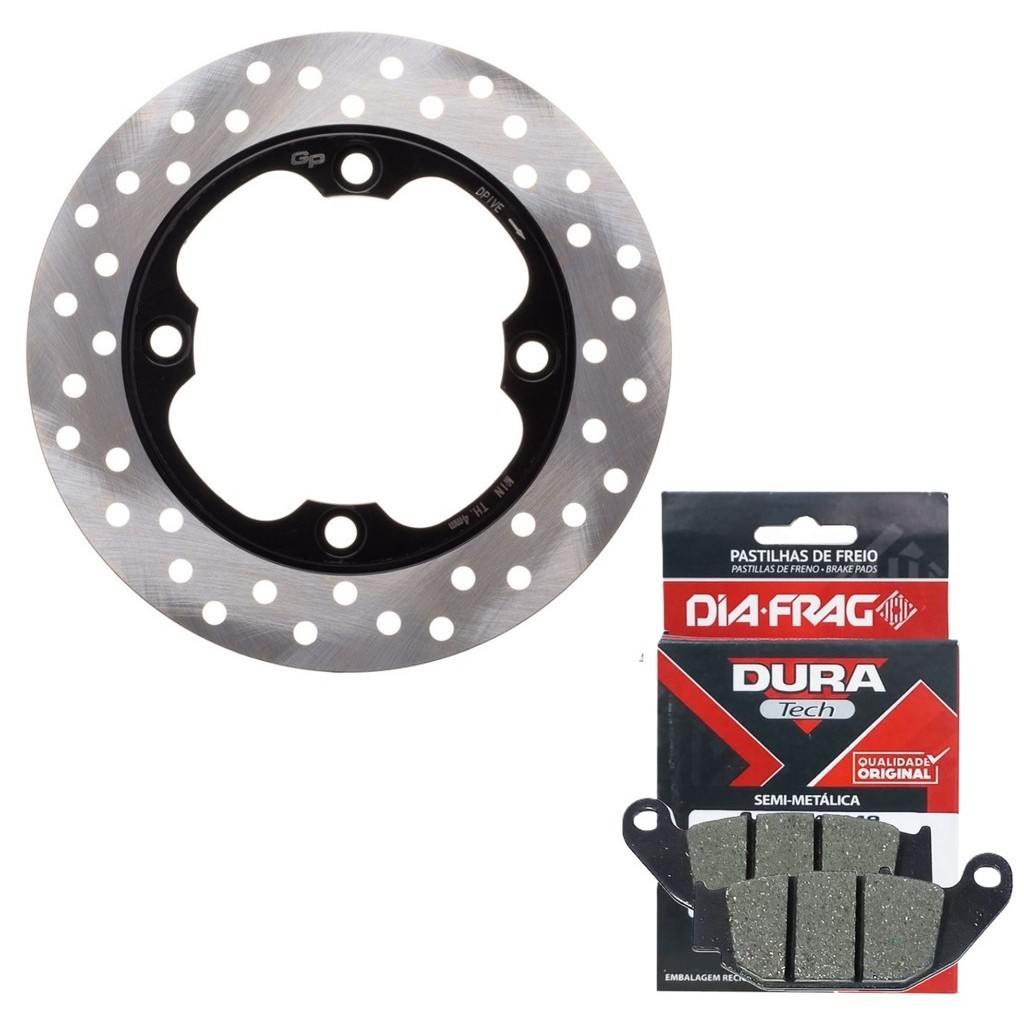 Disco de Freio Traseiro Cb 250f Twister / Cb 300f Twister + Pastilhas Diafrag em Oferta na Shopee