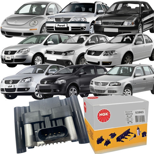 Bobina Ignição Ngk Vw Gol Polo Kombi Voyage A3 Fox Bora