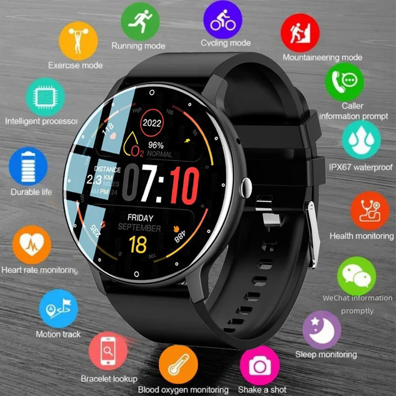 Novo Smartwatch Relógio Inteligente GPS Assistente De Voz Bluetooth Chamada IP67 À Prova D'água Homens Mulheres Fitness Esportivo