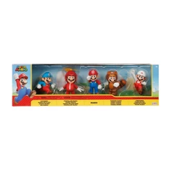 5 Bonecos Coleção Transformações do Mario - Super Mario