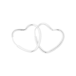 Brinco Argola De Coração Grande 2 Cm Prata 925 Blogueira em Oferta na Shopee