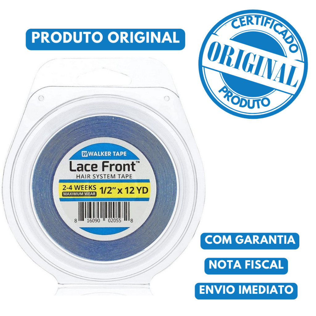 Fita Adesiva Azul Walker Taper 12 Metros Lace Front em Oferta na Shopee
