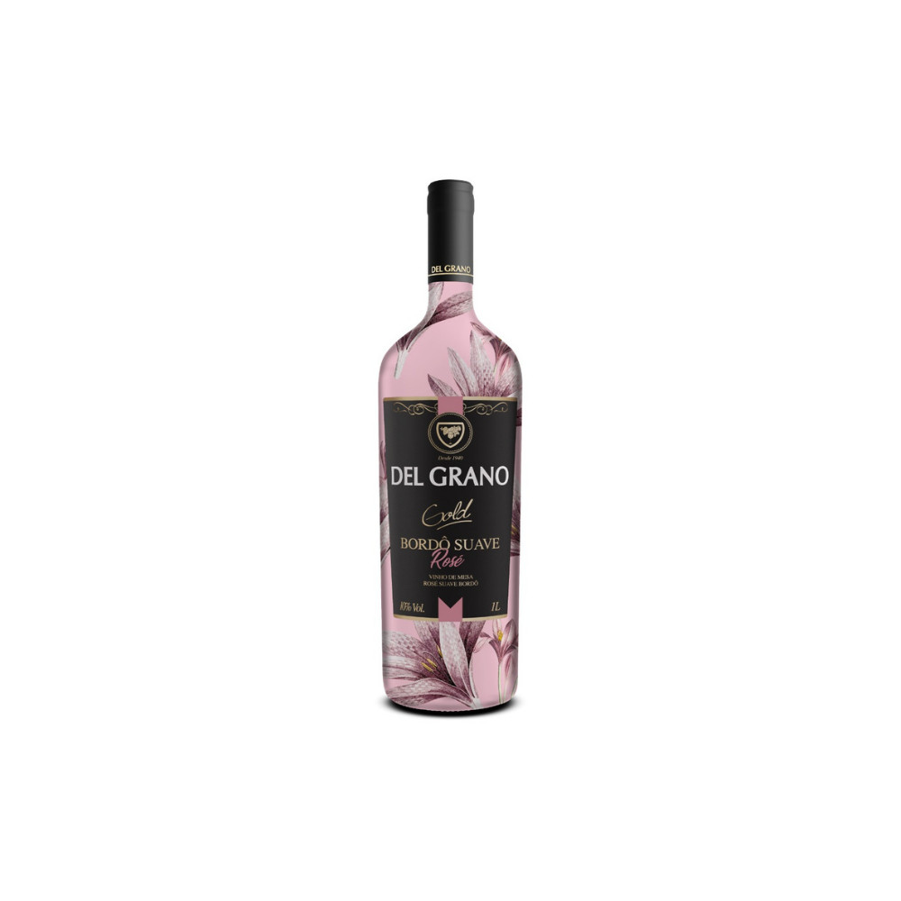 VINHO DEL GRANO GOLD BORDÔ SUAVE ROSÉ 1L em Oferta na Shopee