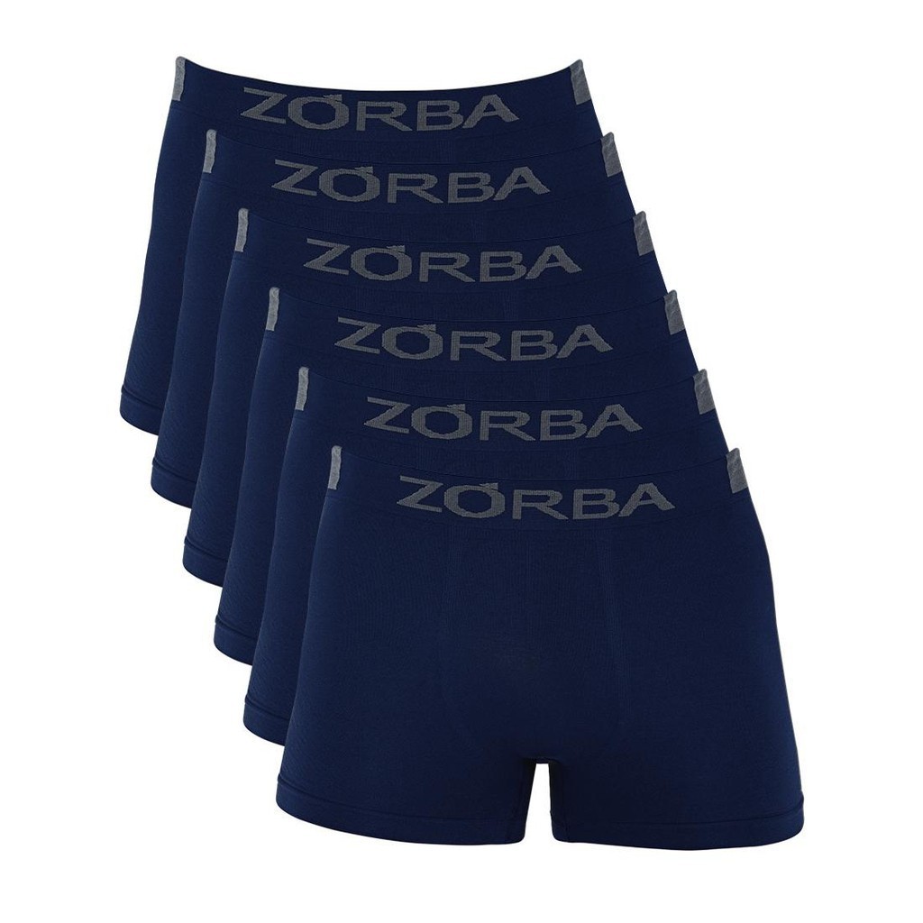 Kit 6 Cuecas Zorba Boxer Extreme Sport sem Costura Microfibra 836 - Men Clothes