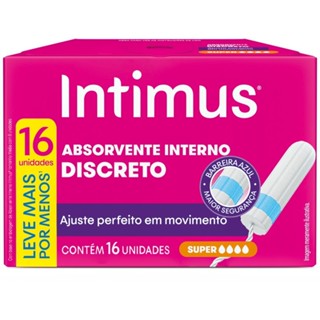 Absorvente Interno Intimus® Discreto Super 16 Un em Oferta na Shopee