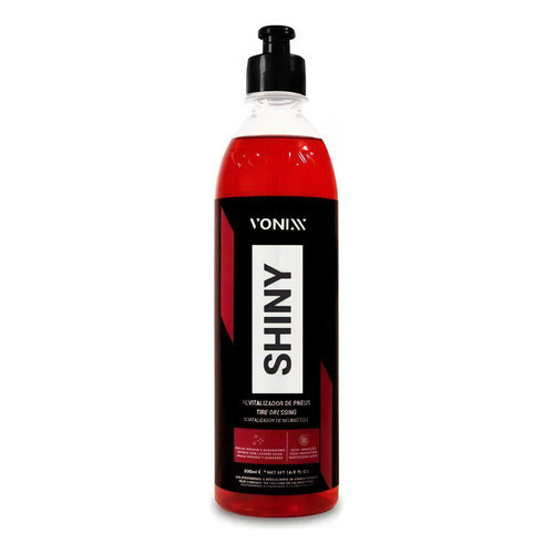 Shiny Revitalizador Pneu Pretinho Longa Duração Vonixx 500ML Brilho Intenso Não Sai Com Água