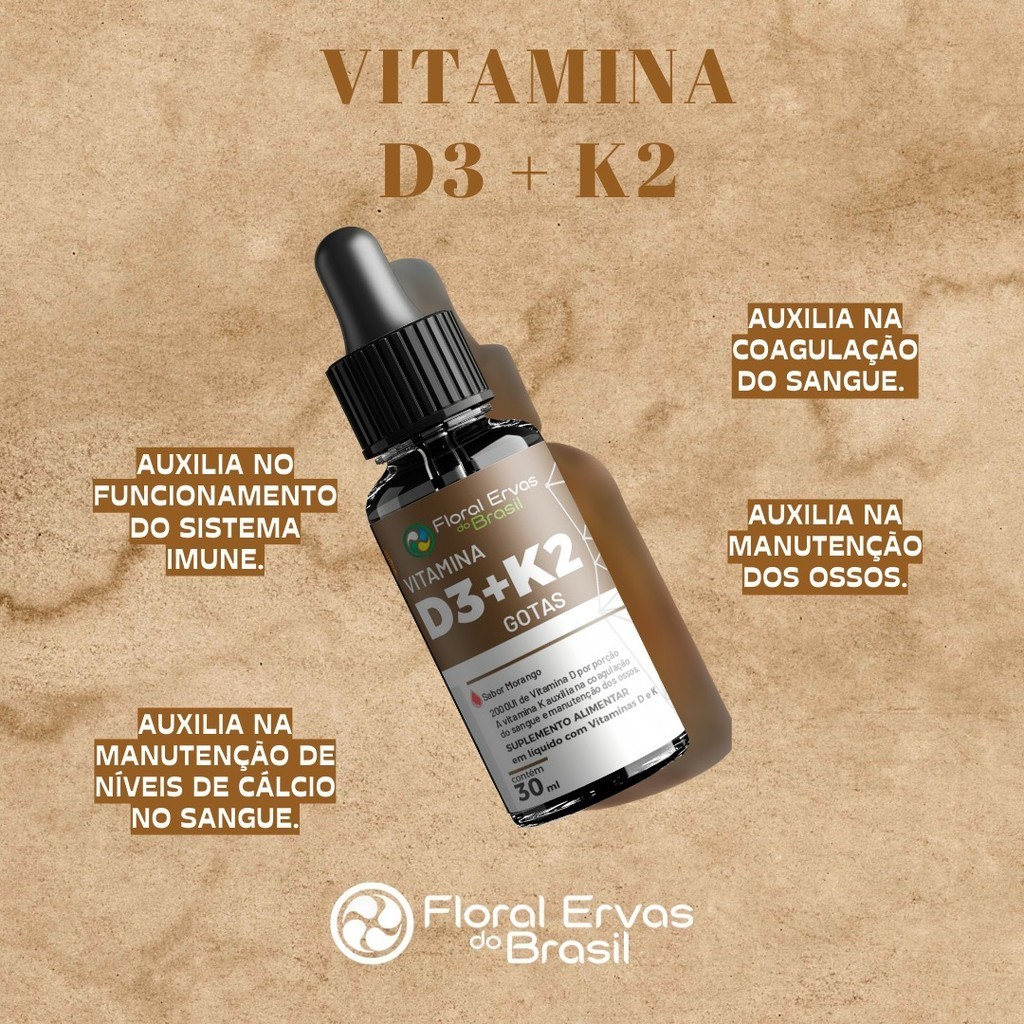 Vitamina B12 30 ml Metilcobalamina  + Vitamina D3 + K2  30 ml  Gotas  1 frasco de cada
