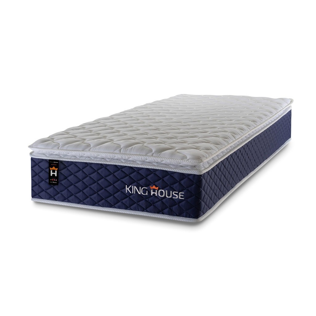 Colchão c/ Molas Ensacadas Lagras Azul Solteiro 96x203x28 - Home & Living