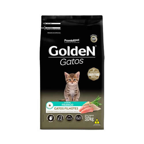 Ração Golden para Gatos Filhotes Sabor Frango 3kg