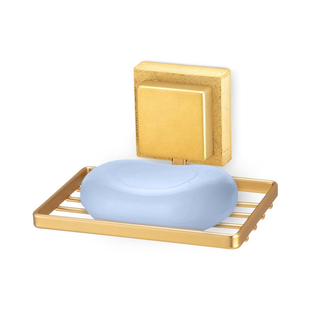 Saboneteira de Parede para Banheiro Sem Furos Dourado 3M Arthi em Oferta na Shopee