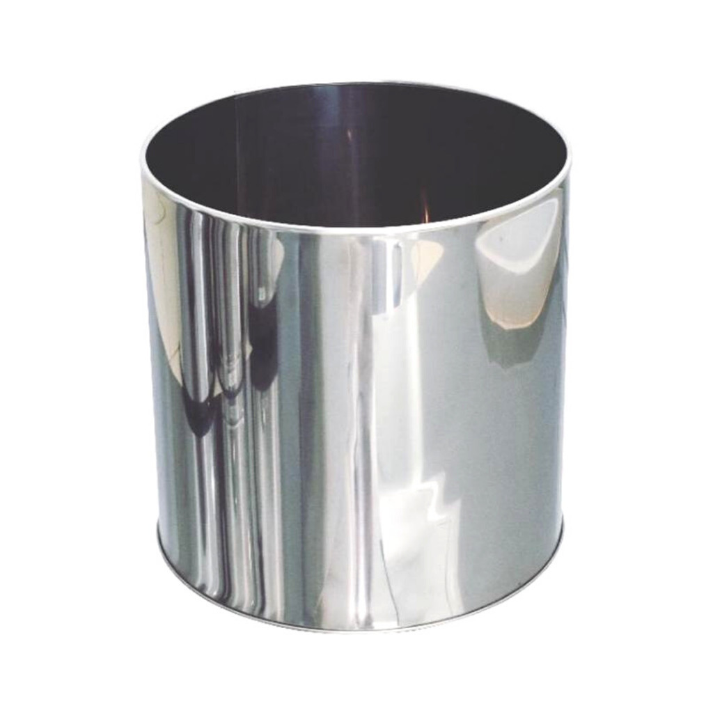 Cachepot Cesto Vasos Decorativo Para Plantas Grandes Em Aço Inox