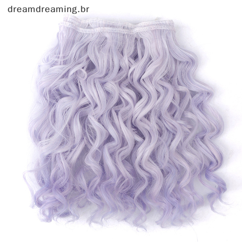 Novo 15 * 100cm Extensões De Cabelo Encaracolado De Alta Qualidade Para Todas As Bonecas Cabelos De Bricolage Wigs . — imagem 2 de 2