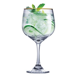 Taça para Gin Ruvolo 690ml com Filete Dourado, Vidro - 805990 em Oferta na Shopee