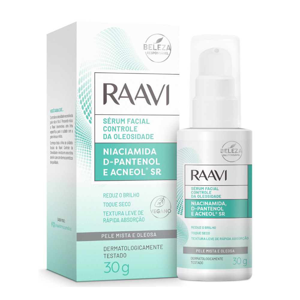 Sérum Facial D-Pantenol Hidratação Pele Oleosa Raavi 30g em Oferta na Shopee