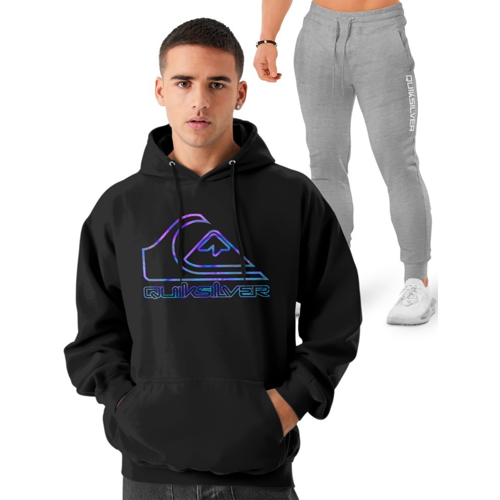 Kit Blusa + Calça QuikSilver Blue Wave e QuikSilver 100% Algodao JJ1