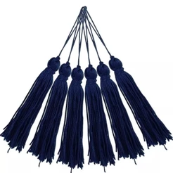 Pingente 7cm Azul Marinho Franja de Seda 318 Tassel - 10 unidades