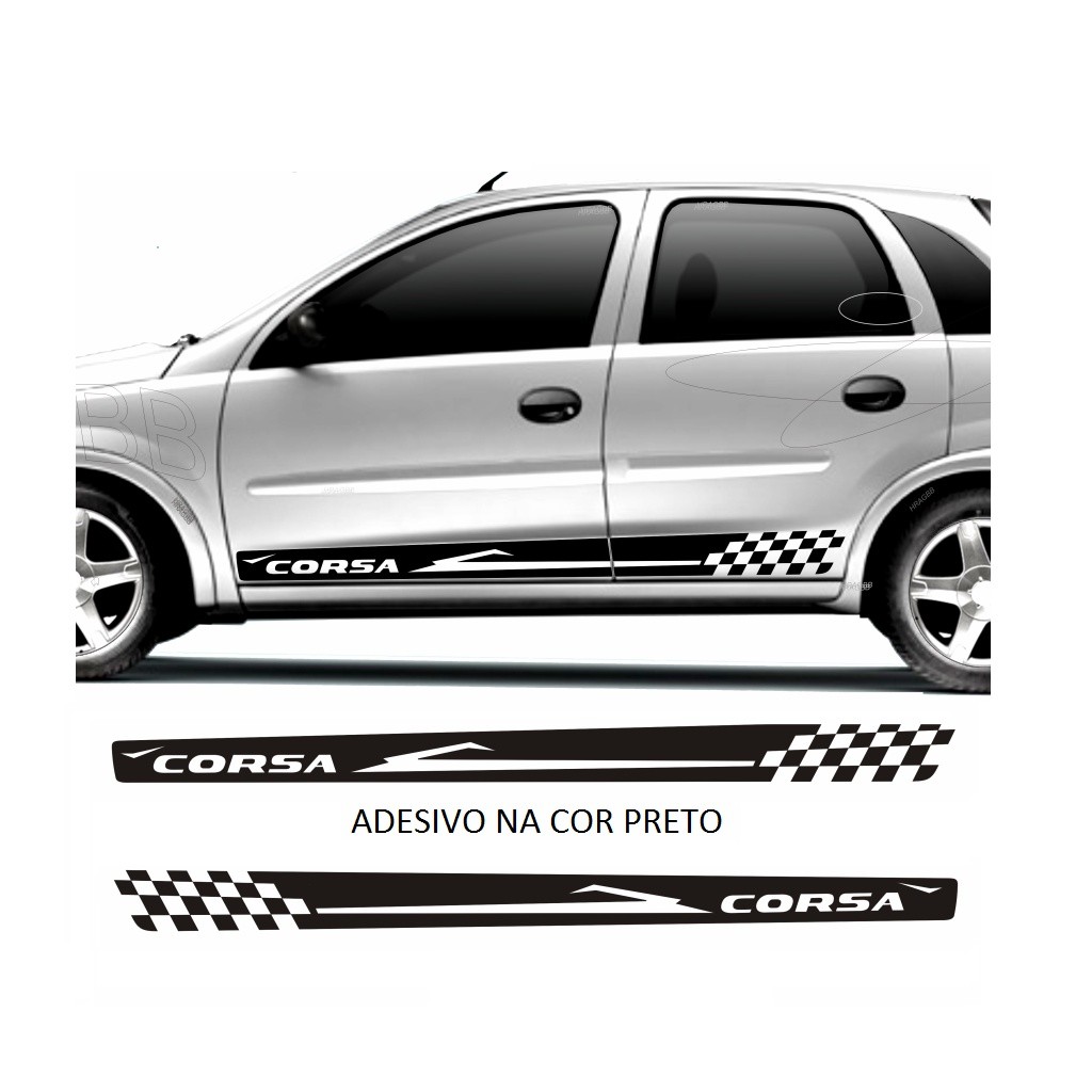 Adesivo Corsa Para Novo Corsa Faixa Lateral Decorativa Serve Corsa Hatch ou Sedan Adesivos Esportivo Para Carro