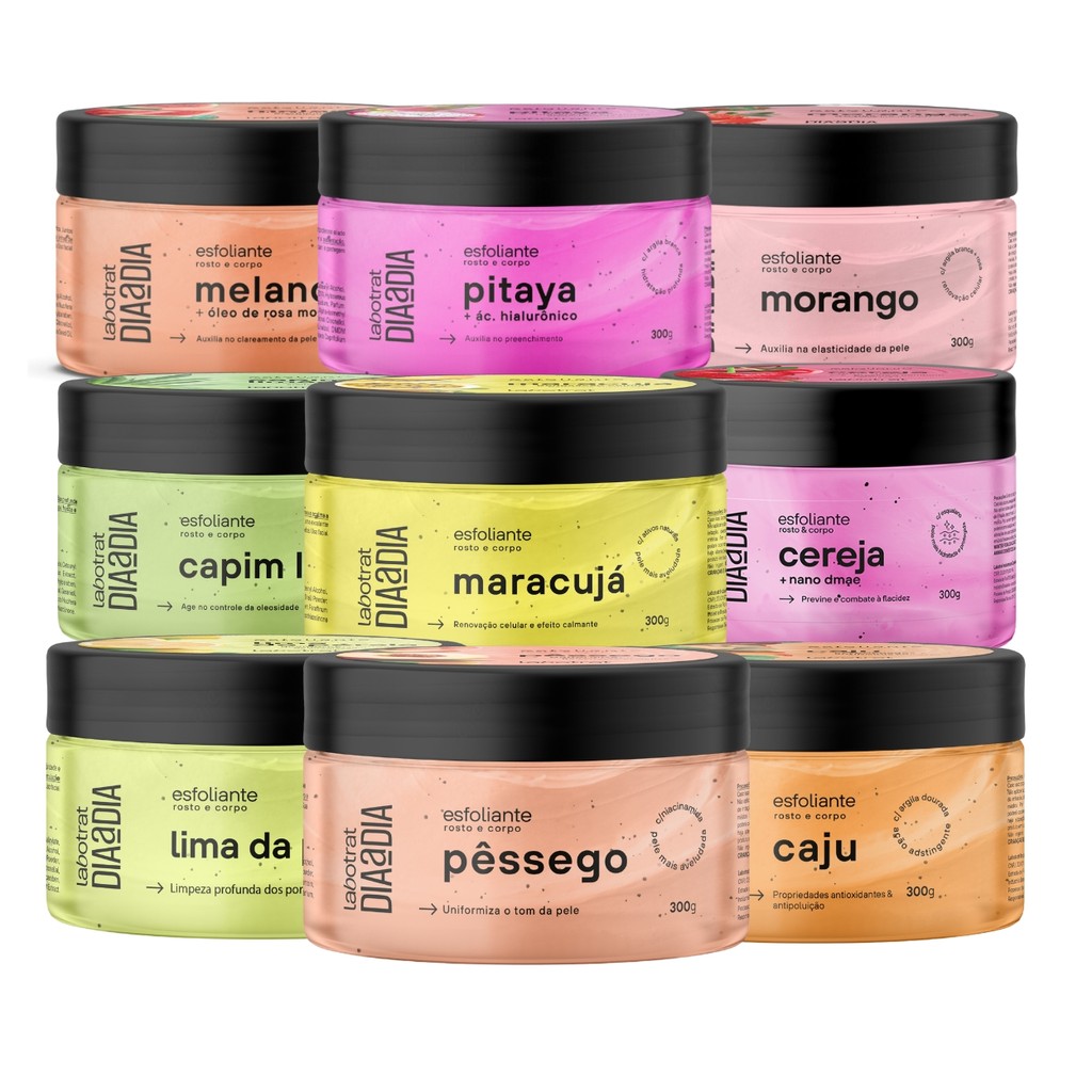 Esfoliante Corpo Rosto Hidrata Pele Dia a Dia Labotrat 300g em Oferta na Shopee