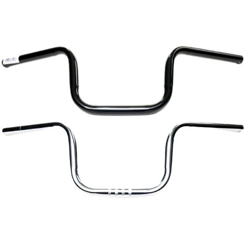 Guidão modelo Moto Aço Cromado Preto Tubo Cross Brilho Alto Modelo Titan CG150 Bike Bicicleta Grau