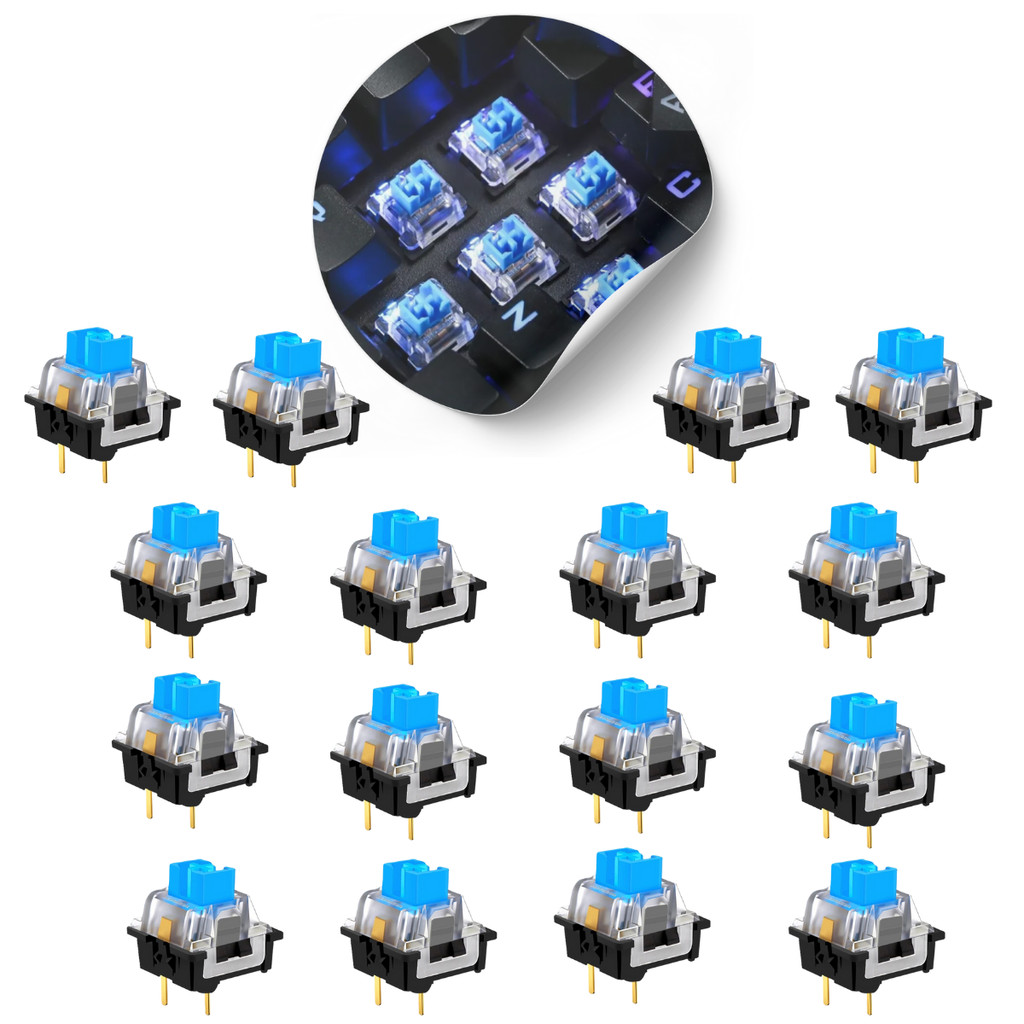 Kit 60 switch's azul blue Redragon Outemu para Teclado Mecânico Switch barulhento
