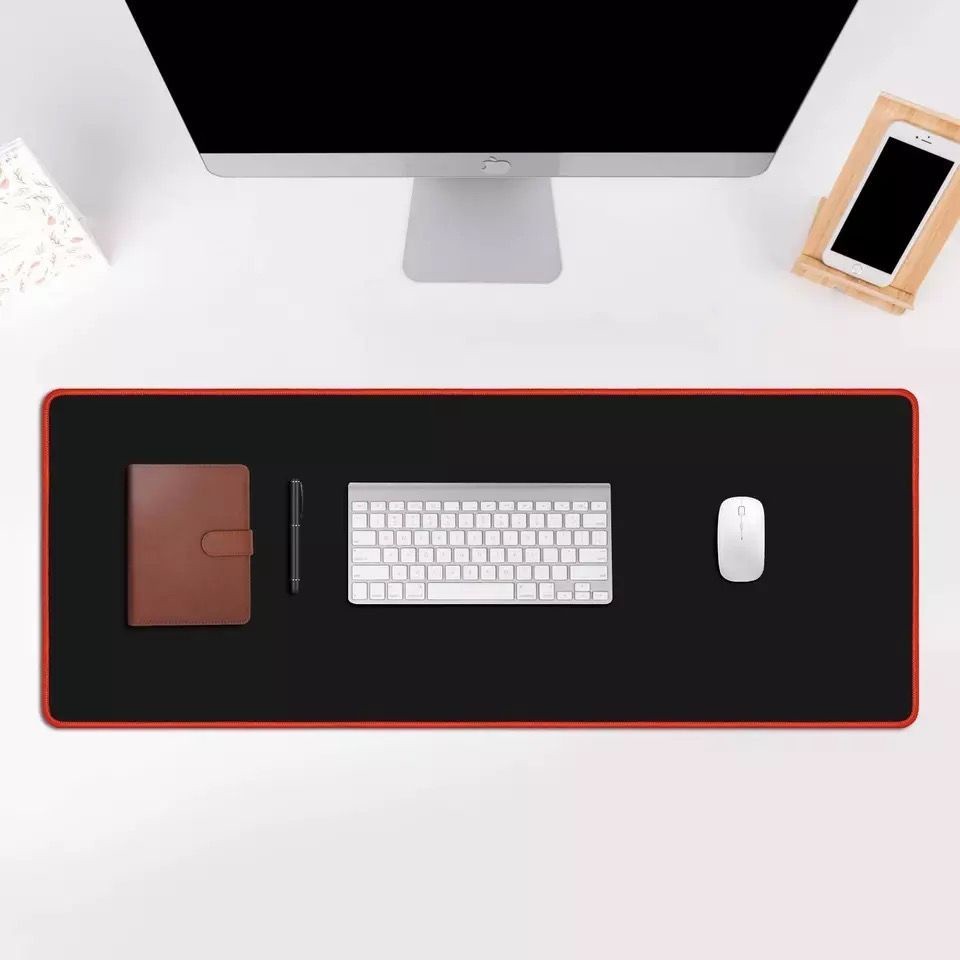 Mouse Pad Gamer Extra Grande 70x35cm Com Borda Costurada Borracha e Tecido Antiderrapante
