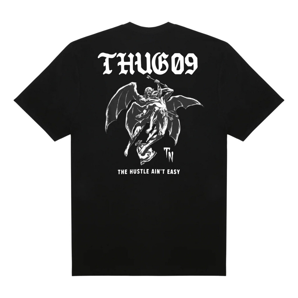 Camiseta Unissex Oversized Plus Size Feminina Masculina Regular Estampada Thug Nine Hostage streetwear