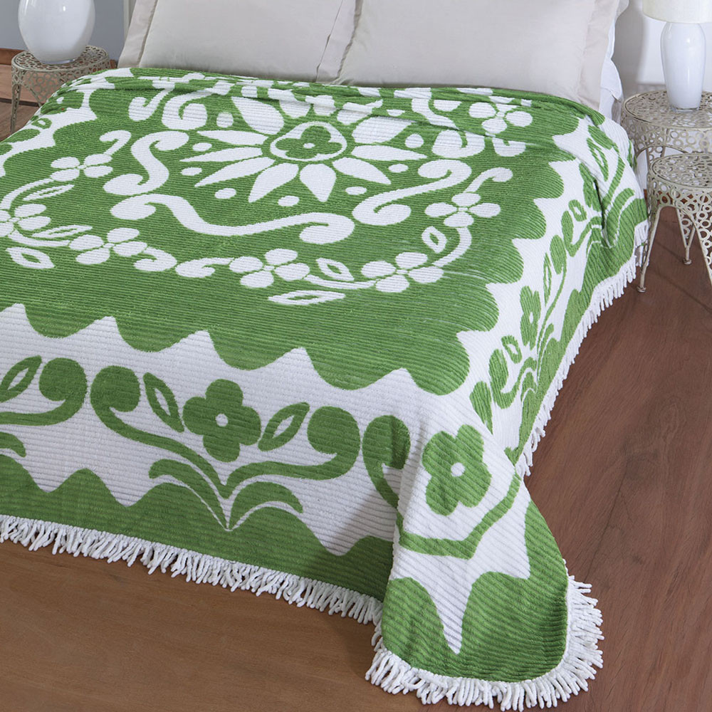 Colcha Chenille Jolitex Canelada King com Franja  2.20 x 2.40