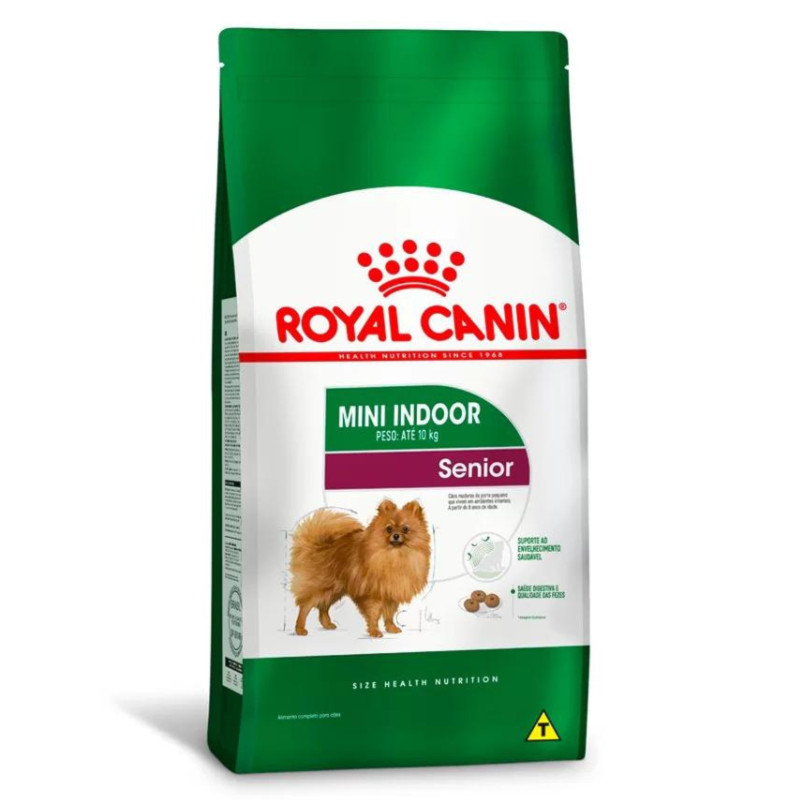 Ração Royal Canin Mini Indoor Sênior para Cães Idosos Mini de Ambientes Internos 7,5kg em Oferta na Shopee