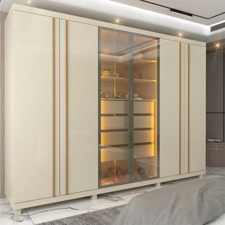 Guarda-roupas Casal 6 Portas com Pés e Led Absolut New Reflecta 100% Mdf