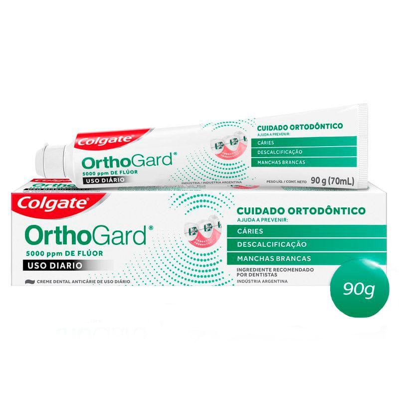 Creme Dental Colgate OrthoGard Uso Diário Cuidado Ortodôntico 90g - Health