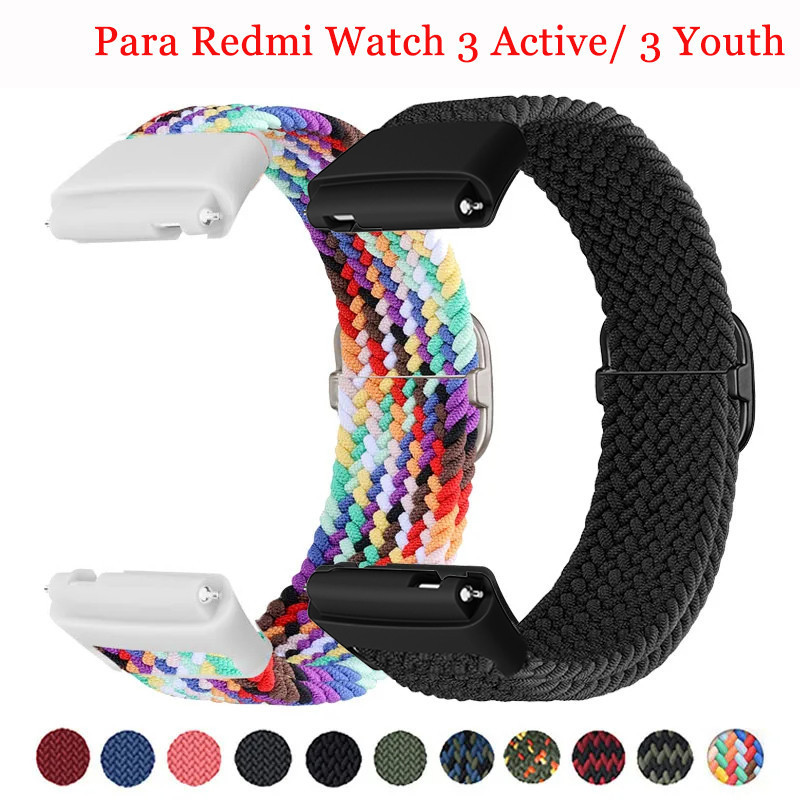Pulseira de Nylon para Xiaomi Redmi Watch 3 Active Nylon Trançado em Oferta na Shopee