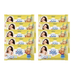 Kit Lenço Umedecido Baby Poppy Classic 1000 lenços (10x100)