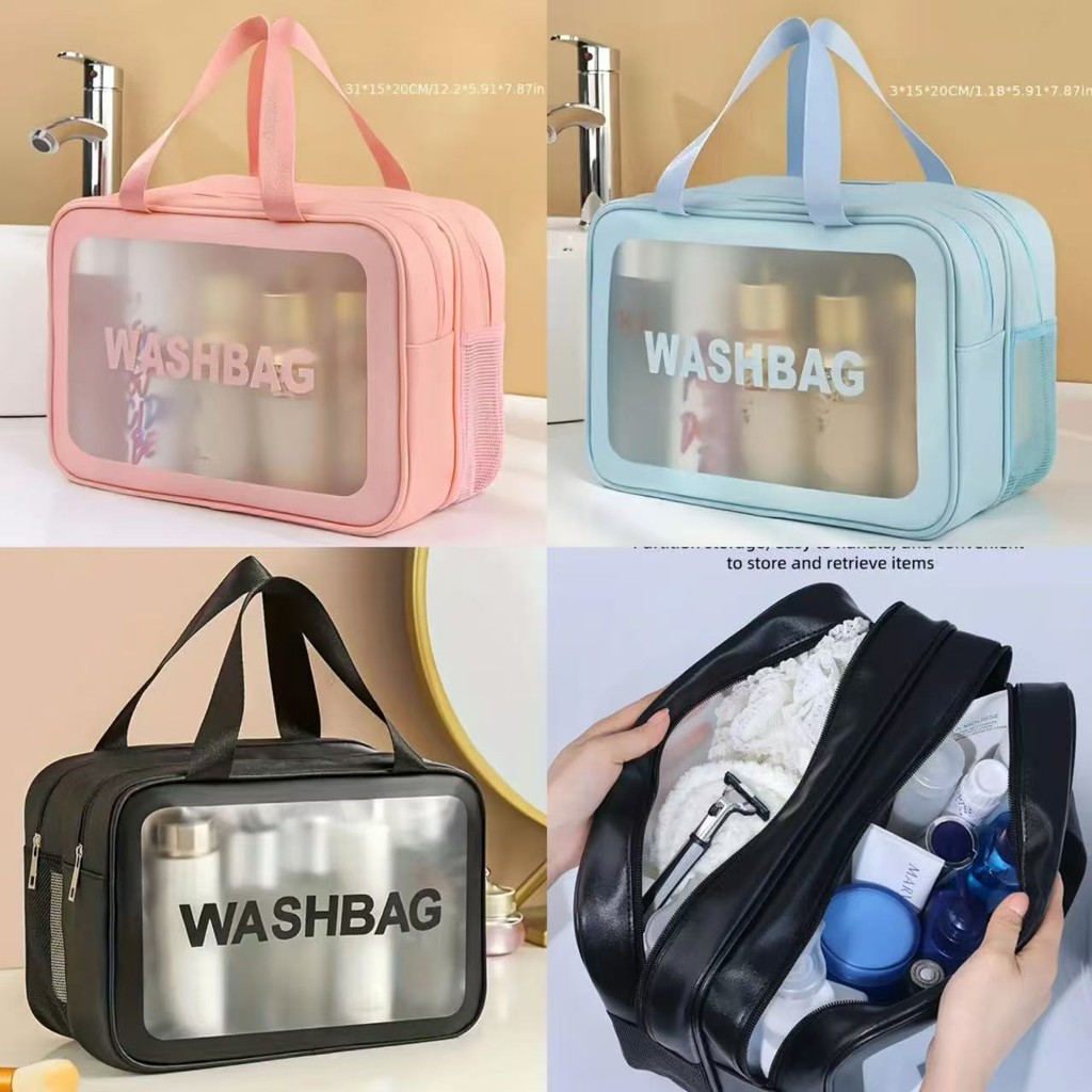 Necessaire de Viagem Impermeável com Compartimentos e Divisão Seco/Molhado – Bolsa Organizadora em Oferta na Shopee