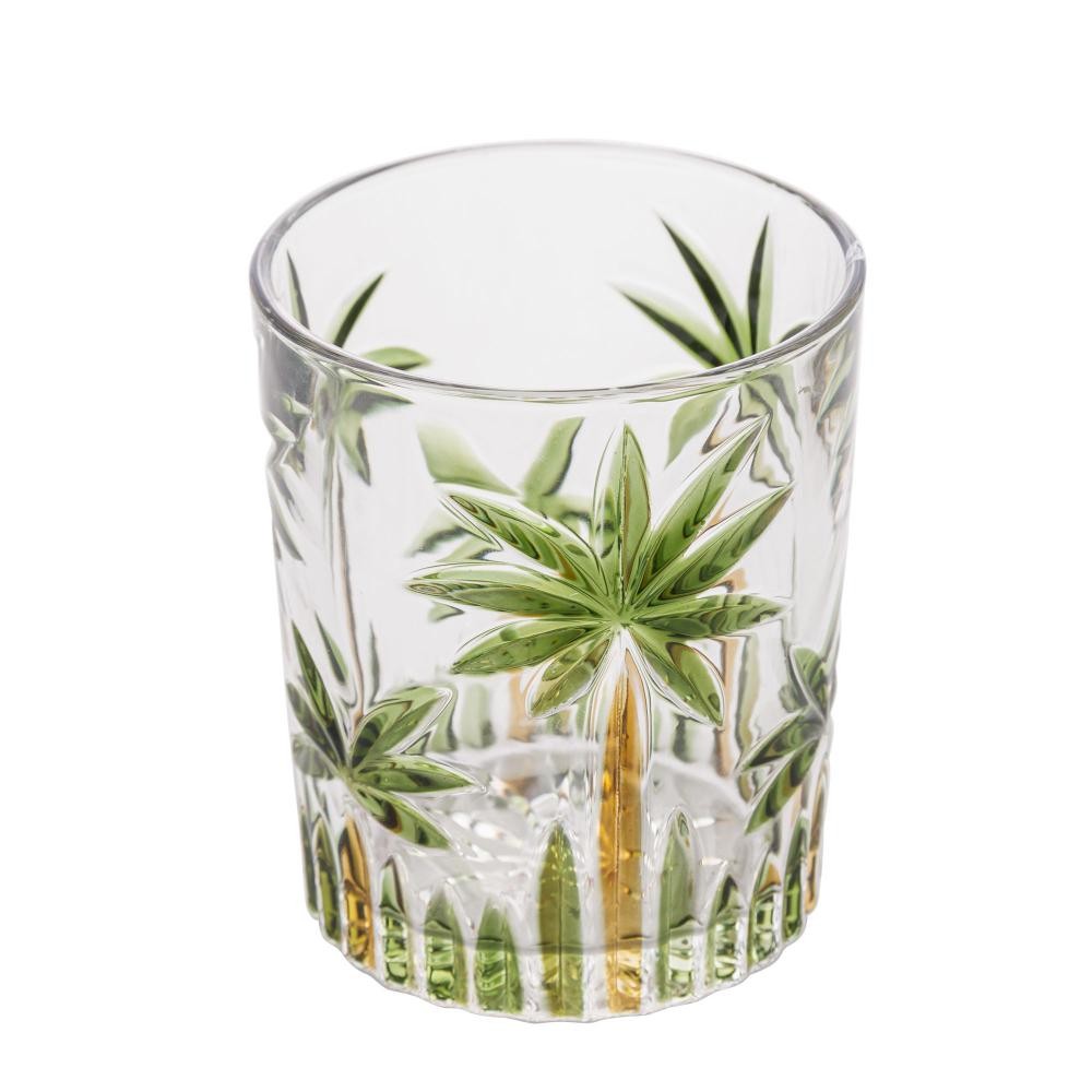 Copo Baixo Palm Tree Handpaint Wolff 340ml Cristal Ecológico em Oferta na Shopee